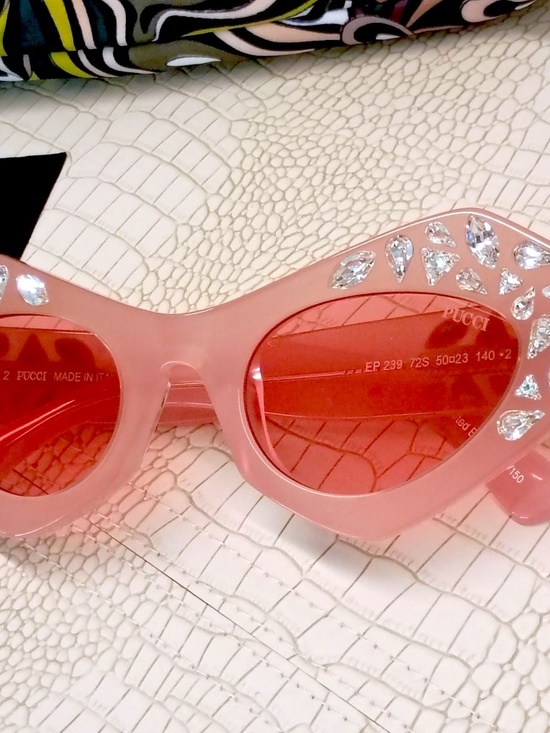 Rare Emilio Pucci EP 0239 72S Shiny Light Pink Sunglasses Woman Limited Edition main image 15